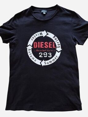 Diesel "Recycled Styles 293" Graphic T-Shirt Men's Cotton Black size M